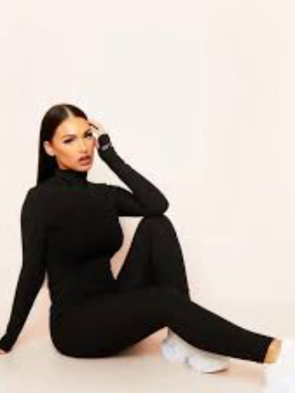 LUCKY LABEL Black Zip Up Long Sleeve Jumpsuit/Romper